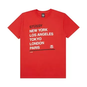 Футболка Stussy City Stack, цвет Bike Red