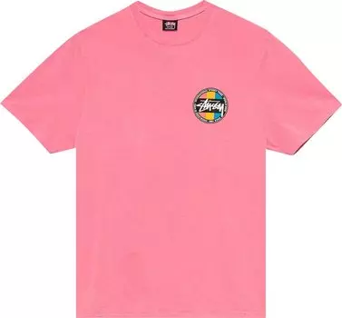 Футболка Stussy Classic Dot Pigment Dyed Tee 'Pink', розовый