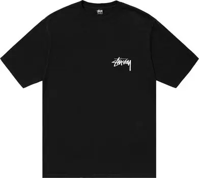 Футболка Stussy Club Crown Pigment Dyed Tee 'Black', черный