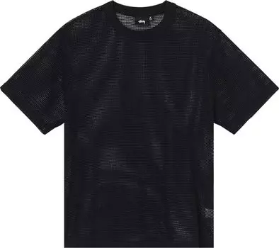 Футболка Stussy Cotton Mesh Short-Sleeve Crew 'Black', черный
