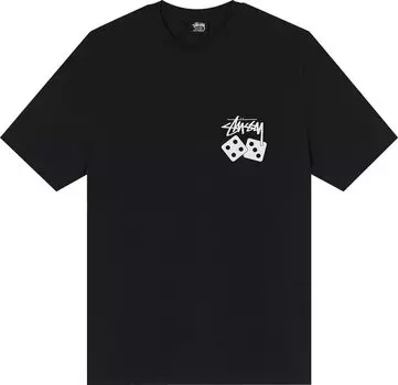 Футболка Stussy Dice Pigment Dyed Tee 'Black', черный