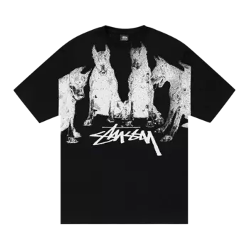 Футболка Stussy Dobermans 'Black', черный