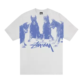 Футболка Stussy Dobermans 'Fog', кремовый