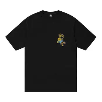Футболка Stussy Dollie, окрашенная в пигмент, черная