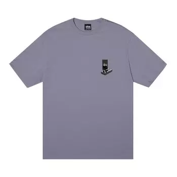 Футболка Stussy Dominoes, розовато-лиловая