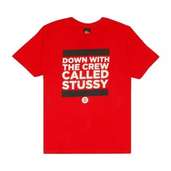 Футболка Stussy Down With The Crew 'Red', красный
