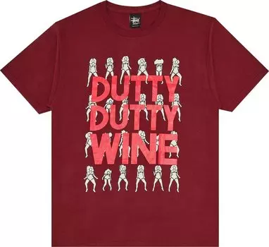 Футболка Stussy Dutty Dutty Tee 'Dark Red', красный