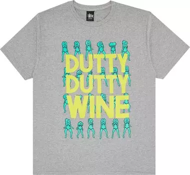 Футболка Stussy Dutty Dutty Tee 'Grey Heather', серый