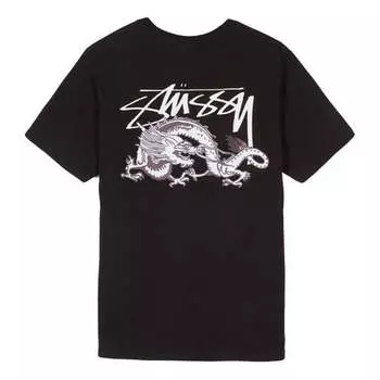Футболка Stussy Dynasty Classic Dragon Printing Short Sleeve Unisex Black, черный