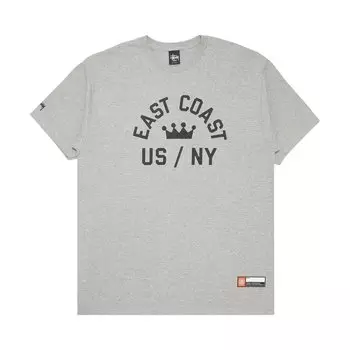 Футболка Stussy East Coast Crown US/NY Grey Heather
