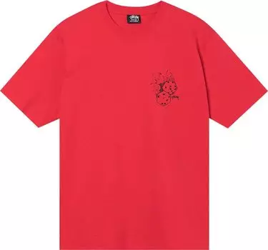 Футболка Stussy Fire Dice Tee 'Red', красный