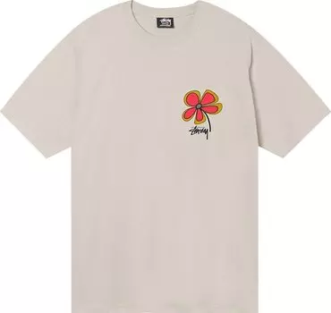 Футболка Stussy Flower Tee 'Smoke', кремовый