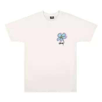 Футболка Stussy Flower Tee 'White', белый