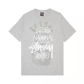 Футболка Stussy Gear International Tribe 'Grey Heather', серый
