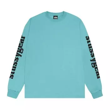 Футболка Stussy Gear Long-Sleeve Tee, бирюзовый