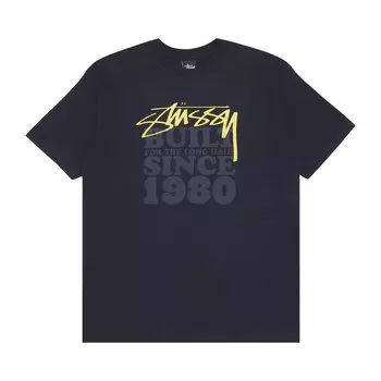 Футболка Stussy Gear, построенная с 80-х годов темно-синего цвета
