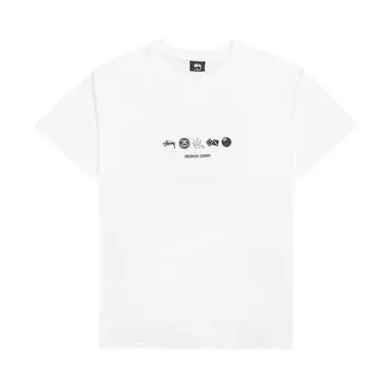Футболка Stussy Global Design Corporate Tee 'White', белый