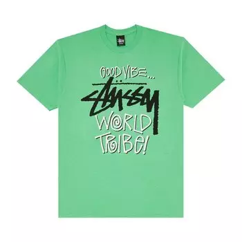 Футболка Stussy Good Vibe 'Green', зеленый