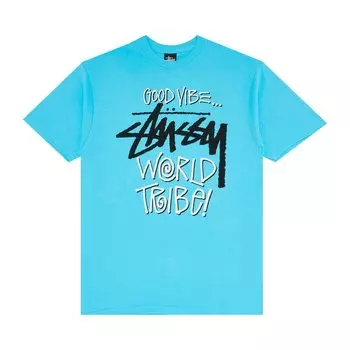 Футболка Stussy Good Vibe 'Teal', бирюзовый