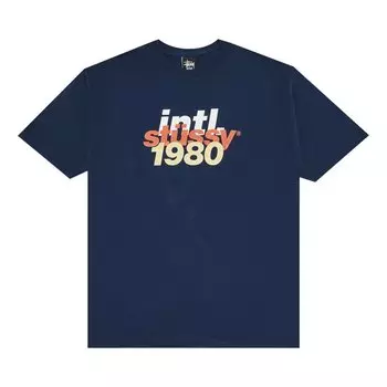 Футболка Stussy International 1980 'Navy', синий