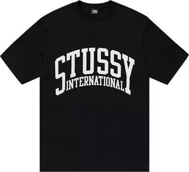 Футболка Stussy International Pigment Dyed 'Black', черный