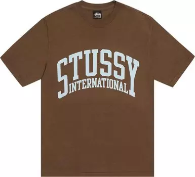 Футболка Stussy International Pigment Dyed 'Brown', коричневый