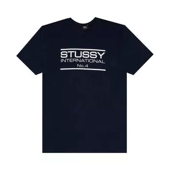 Футболка Stussy INTL. No. 4 'Navy', синий