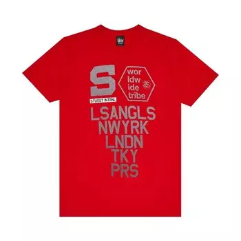 Футболка Stussy INTRNL WT 'Red', красный