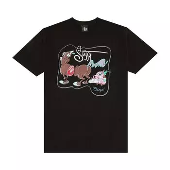 Футболка Stussy John K Horse 'Black', черный
