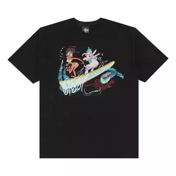 Футболка Stussy John K Surf's Up 'Black', черный