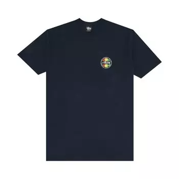 Футболка Stussy Kingston Dot 'Navy', синий