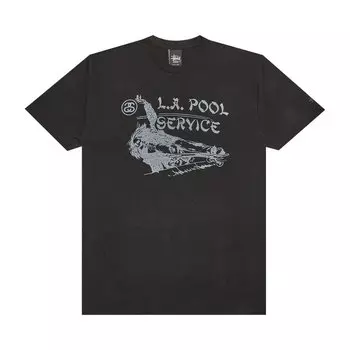 Футболка Stussy LA Pool Service 'Black', черный