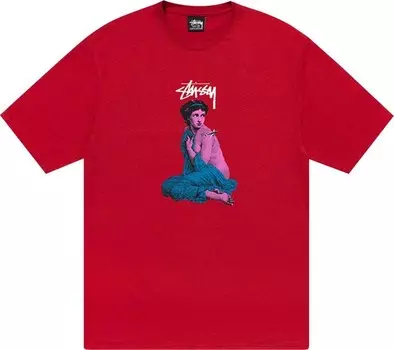 Футболка Stussy Lady Rome Tee 'Dark Red', красный