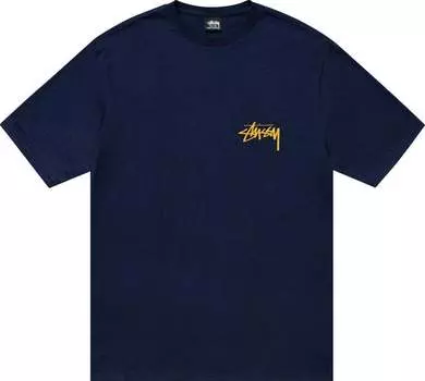 Футболка Stussy Landin Tee 'Navy', синий