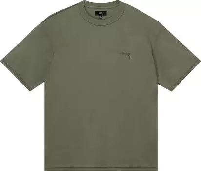 Футболка Stussy Lazy Tee 'Green', зеленый