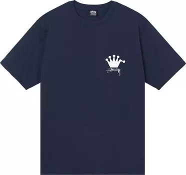 Футболка Stussy LB Crown Tee 'Navy', синий
