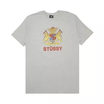 Футболка Stussy Lion Crest Grey Heather