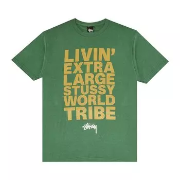 Футболка Stussy Livin' XL Block 'Green', зеленый
