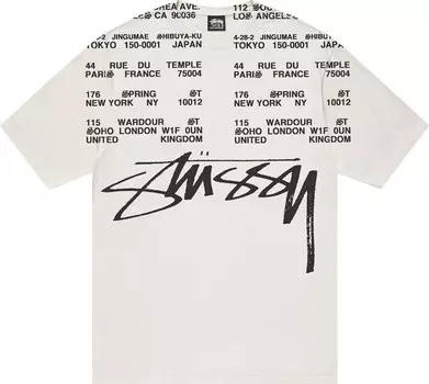 Футболка Stussy Locations Pigment Dyed 'Natural', кремовый