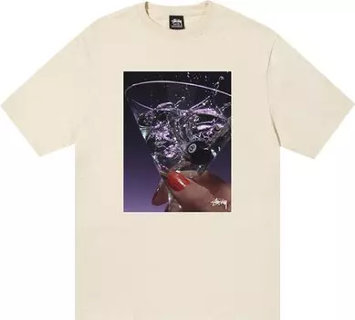 Футболка Stussy Martini Tee 'Putty', кремовый