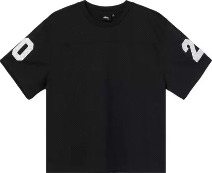 Футболка Stussy Mesh Football Jersey 'Black', черный