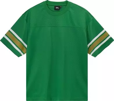 Футболка Stussy Mesh Football Jersey 'Green', зеленый