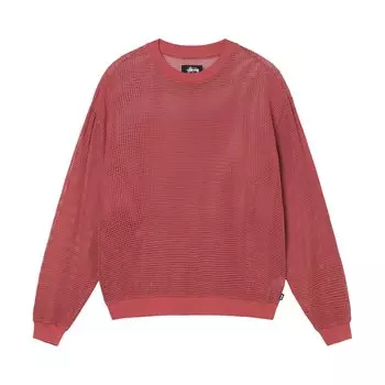 Футболка Stussy Mesh с длинными рукавами, цвет красный