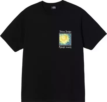 Футболка Stussy Midnight Insanity Tee 'Black', черный