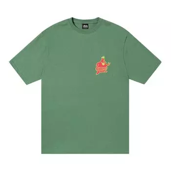 Футболка Stussy Mr. Blob спирального цвета, зеленая