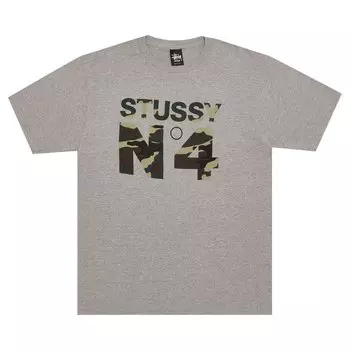 Футболка Stussy N°4 'Grey Camo', серый
