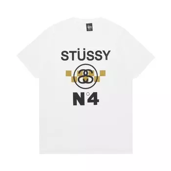 Футболка Stussy No.4 Check 'White', белый
