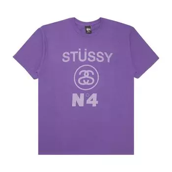 Футболка Stussy No.4 Фиолетовая