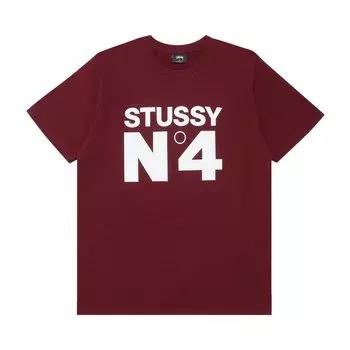 Футболка Stussy No. 4 'Wine', красный