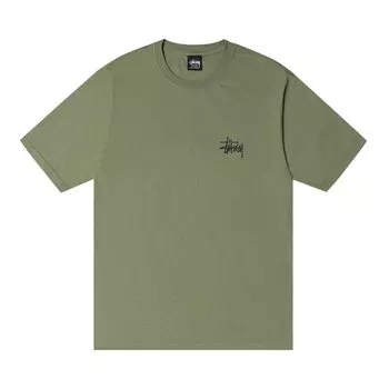 Футболка Stussy, окрашенная в базовый пигмент, Артишок